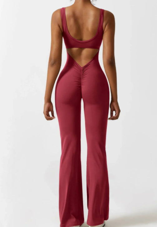 Premium Seamless Yoga Bodysuit - Hollow Design Activewear