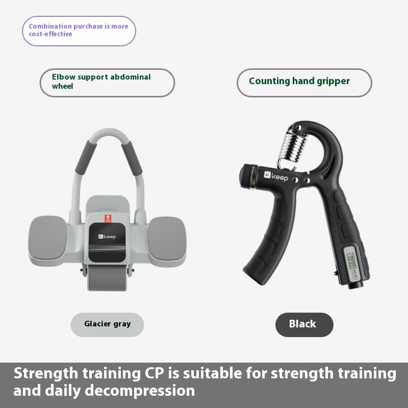 Professional Abdominal Wheel with Elbow Support – Dual‑Wheel Core Trainer for Abs, Strength & Home Fitness Spring Grip Combination