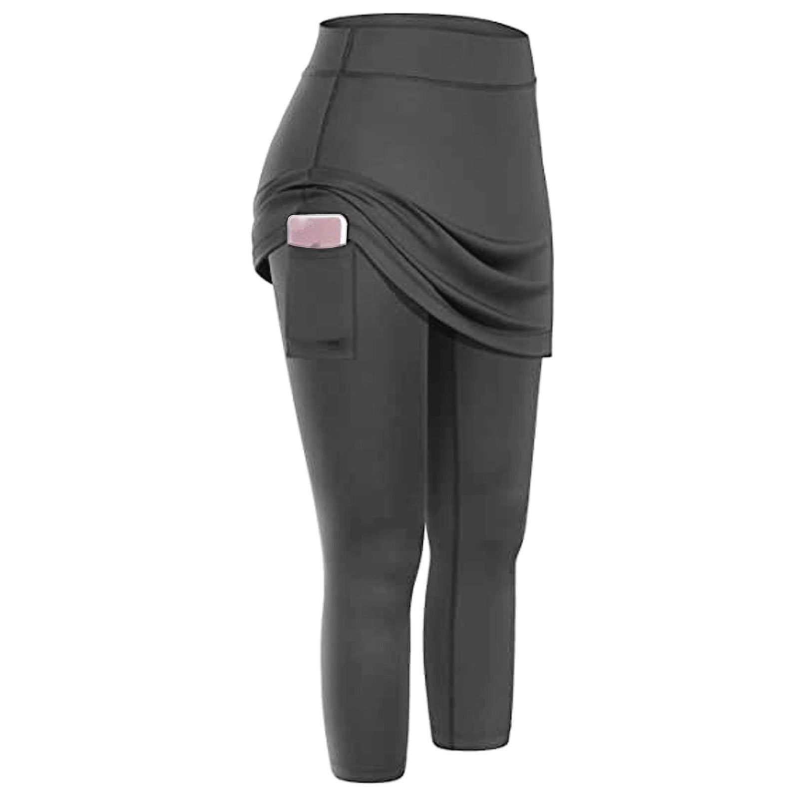 Premium Women's Leggings with Pockets - Yoga Fitness Pants Grey