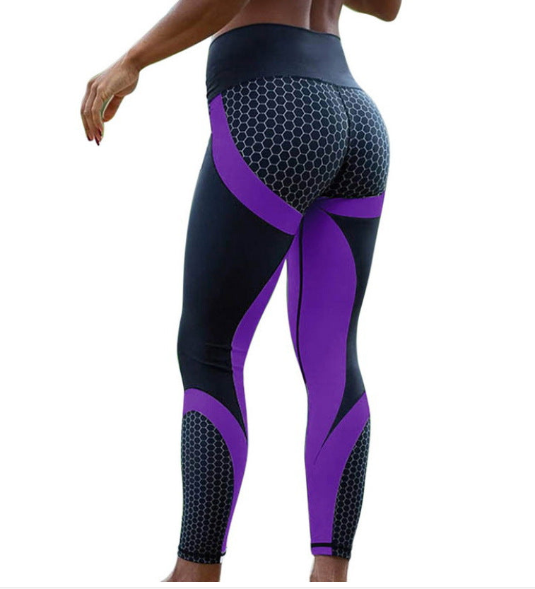 Premium Yoga Fitness Leggings - Slim Tights for Gym & Running Purple