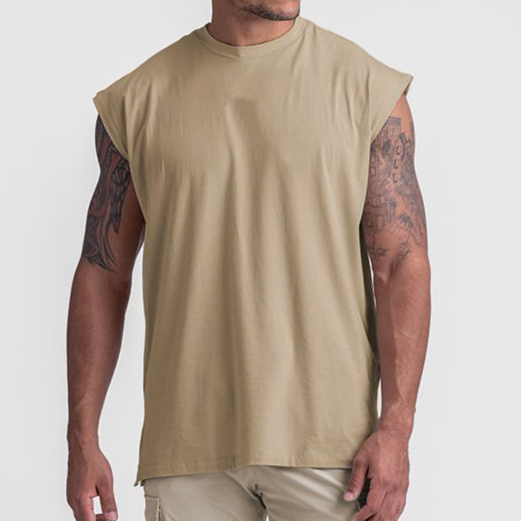 Premium Plus Size Sleeveless Fitness Vest - Loose Cotton Waistcoat