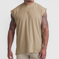 Premium Plus Size Sleeveless Fitness Vest - Loose Cotton Waistcoat