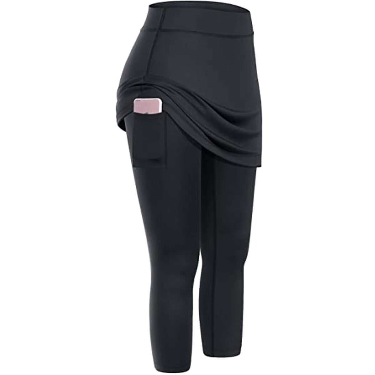Premium Women's Leggings with Pockets - Yoga Fitness Pants Black
