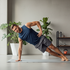 Powertrain Dual Layer 6mm Yoga Mat | Slate Grey | Non-slip Surface And Carry Strap For Ultimate Comfort And Portability