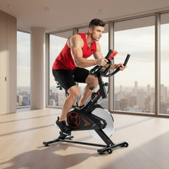 Spin Exercise Bike | Indoor Cycling Home Gym Fitness Machine with Adjustable Resistance