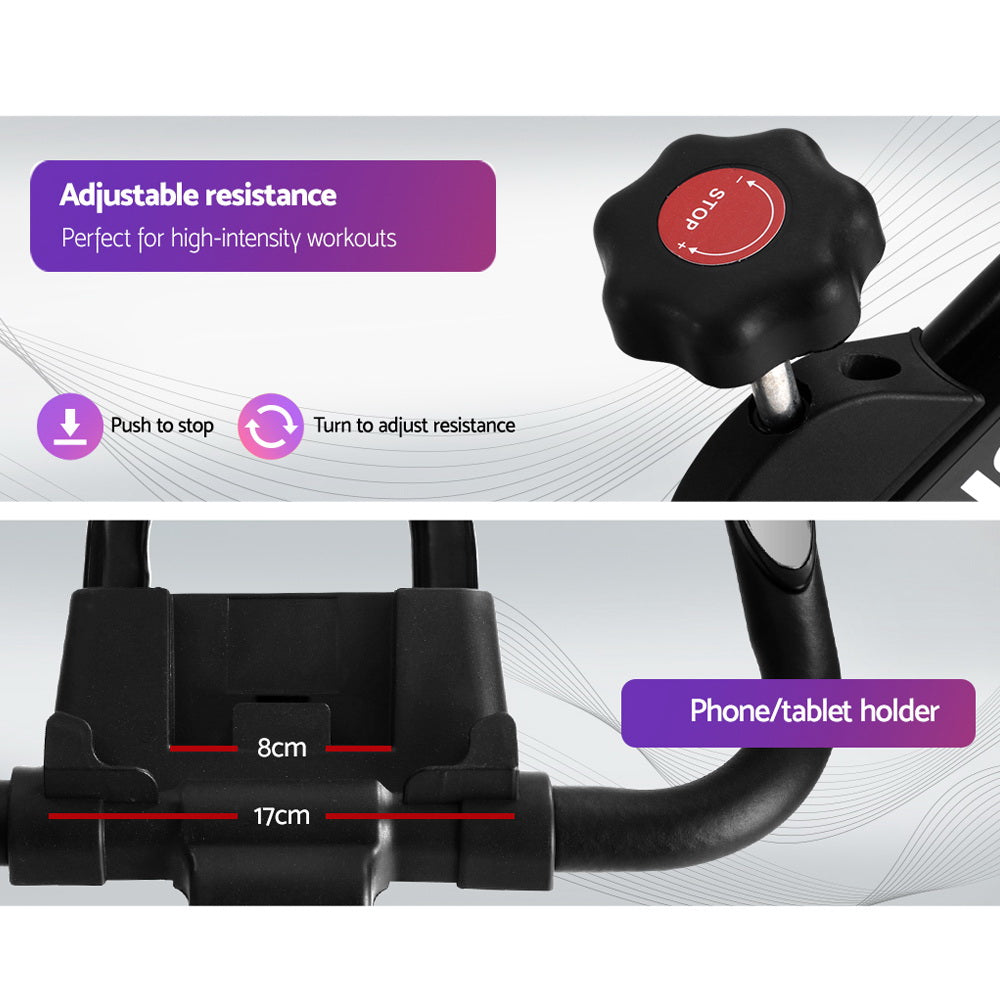Spin Exercise Bike | Indoor Cycling Home Gym Fitness Machine with Adjustable Resistance