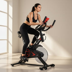 Spin Exercise Bike | Indoor Cycling Home Gym Fitness Machine with Adjustable Resistance