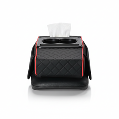 Premium Car Armrest Organizer & Comfort Pad Black Black