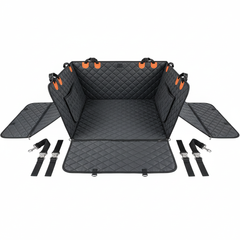 Heavy Duty Dog Car Seat Cover with Side Flaps, Waterproof Pet Back Seat Cover, Non-Slip Scratchproof Dog Hammock for Cars, Trucks and SUVs