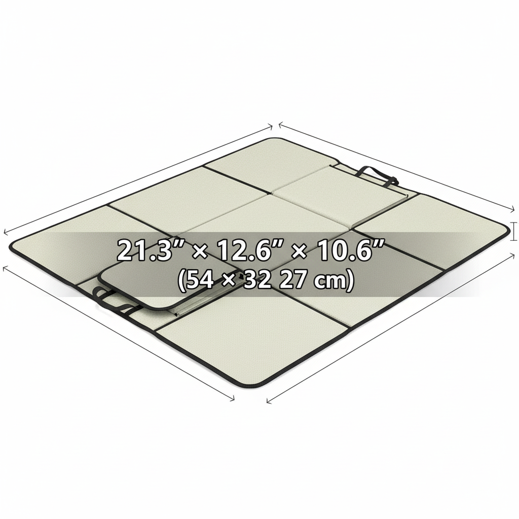 Beige 46L Car Organizer Storage Box with Multiple Compartments and Pockets