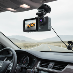 Black A2 Triple Lens Car Dash Camera Recorder