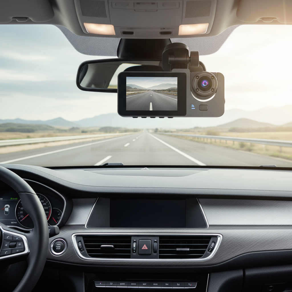Black A2 Triple Lens Car Dash Camera Recorder
