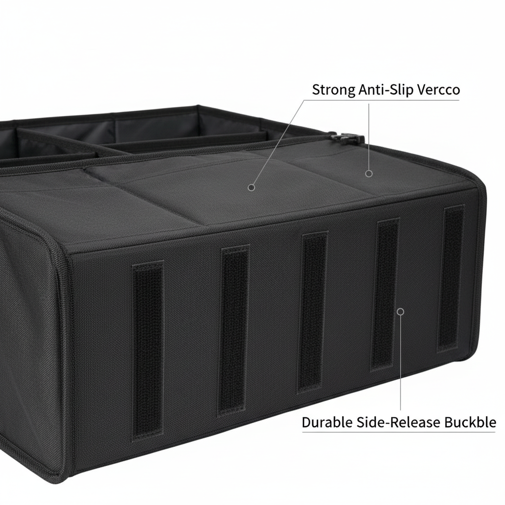 Black Car Storage Box - Foldable Waterproof Trunk Organizer
