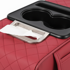 Premium Car Armrest Organizer & Comfort Pad(red)