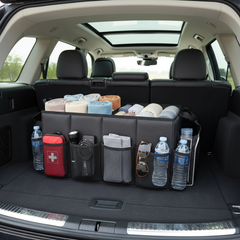 Black Car Trunk Storage Box - Foldable Organizer