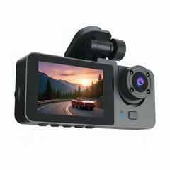 Black A2 Triple Lens Car Dash Camera Recorder