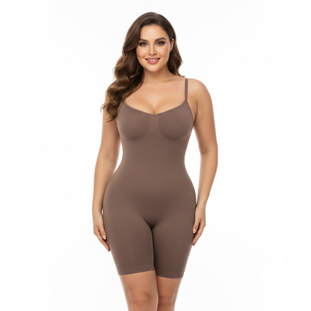 Seamless Full Body Shaper for Women - Tummy Control Bodysuit with Butt Lifter & Thigh Slimmer