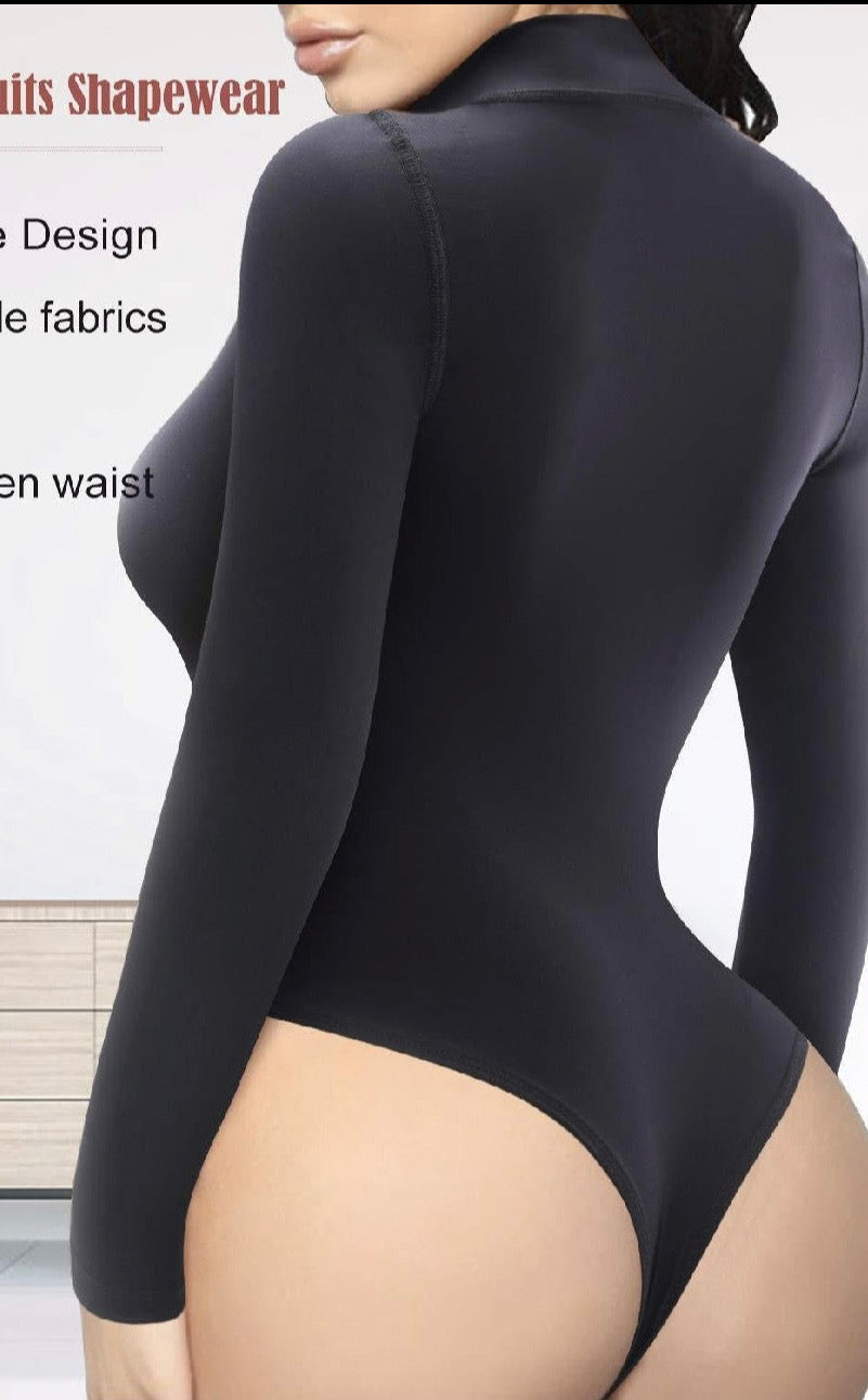 Size S Black Women's Sexy T-Back Bodysuit Thong Leotard - Milk Silk Round Neck Slim Fit Jumpsuit Base Layer