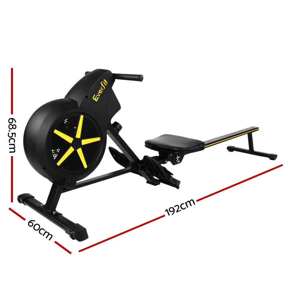 Air Rowing Machine | 8 Resistance Levels, 150kg Capacity & Whisper-Quiet | Home Gym Cardio