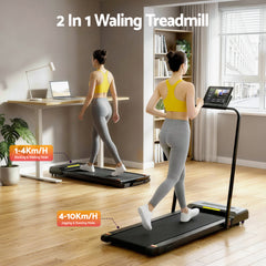 Everfit Treadmill Electric Walking Pad Under Desk Home Gym Fitness 380mm Black