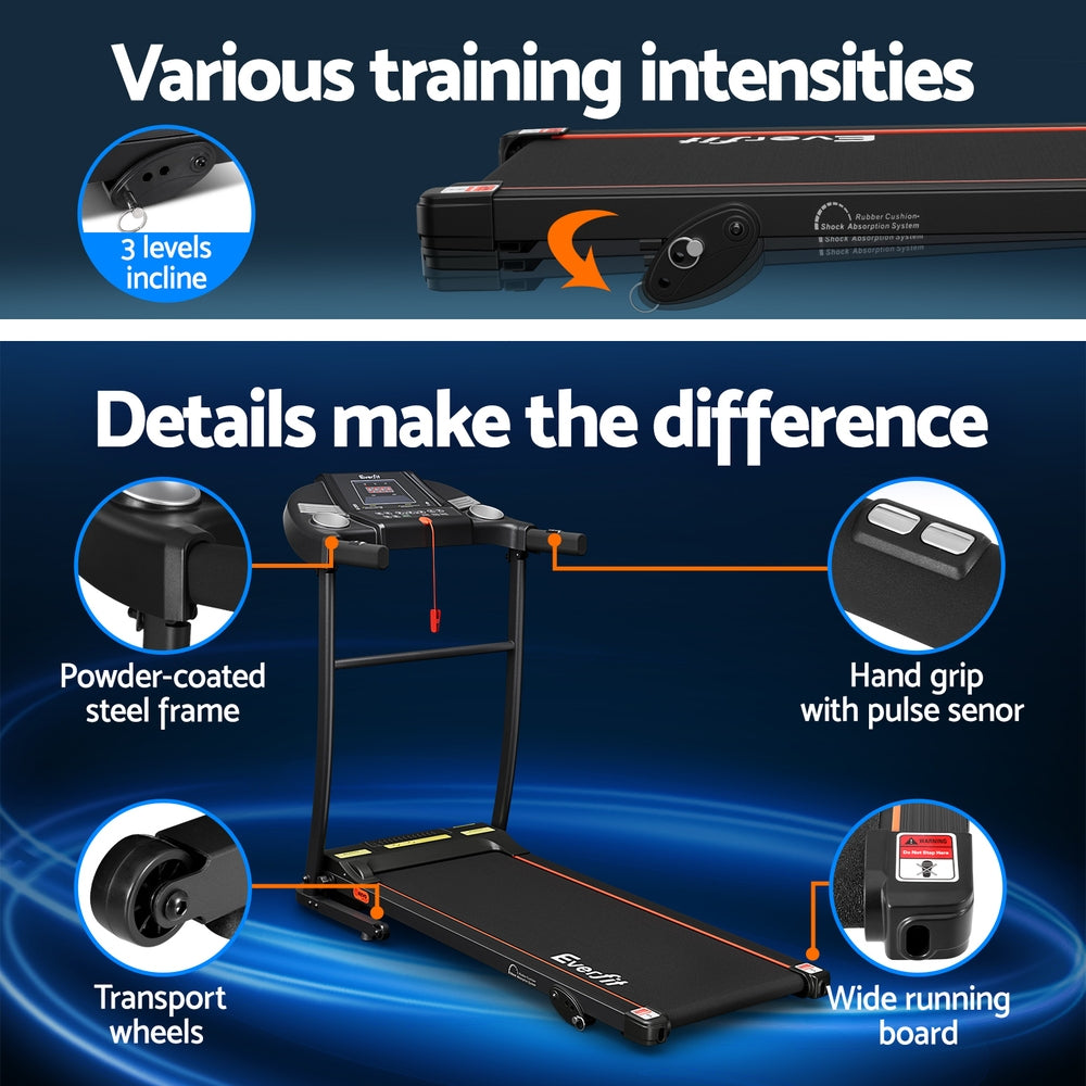Electric Treadmill | Home Gym Cardio Machine with Incline & 12 Programs