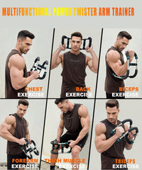 Twister Arm Trainer for Men & Women，60-110lb Adjustable Arm & Chest Workout Equipment，Portable Home Gym Strength Training Machine for Full-Body Toning & Muscle Building
