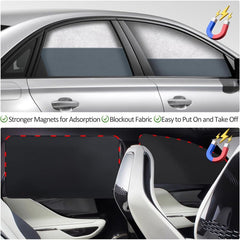 Car Sun Shade - Car Curtain For Baby/Kids/Pets/Adults Car, With Uv Protection, Privacy Protection, Silver