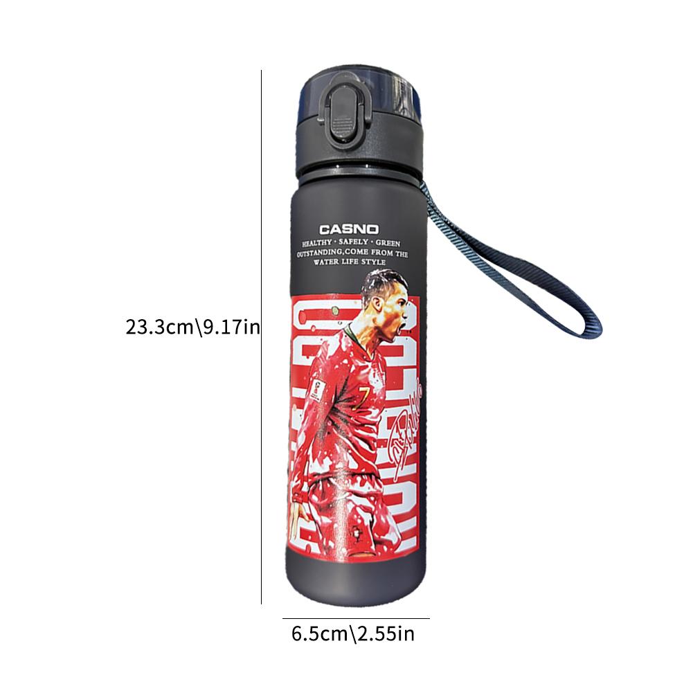 Ronaldo Premium Protein Shaker Bottle - BPA-Free Sports Water Bottle & Mixer A 560ml