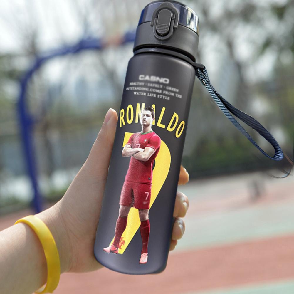 Ronaldo Premium Protein Shaker Bottle - BPA-Free Sports Water Bottle & Mixer A 560ml