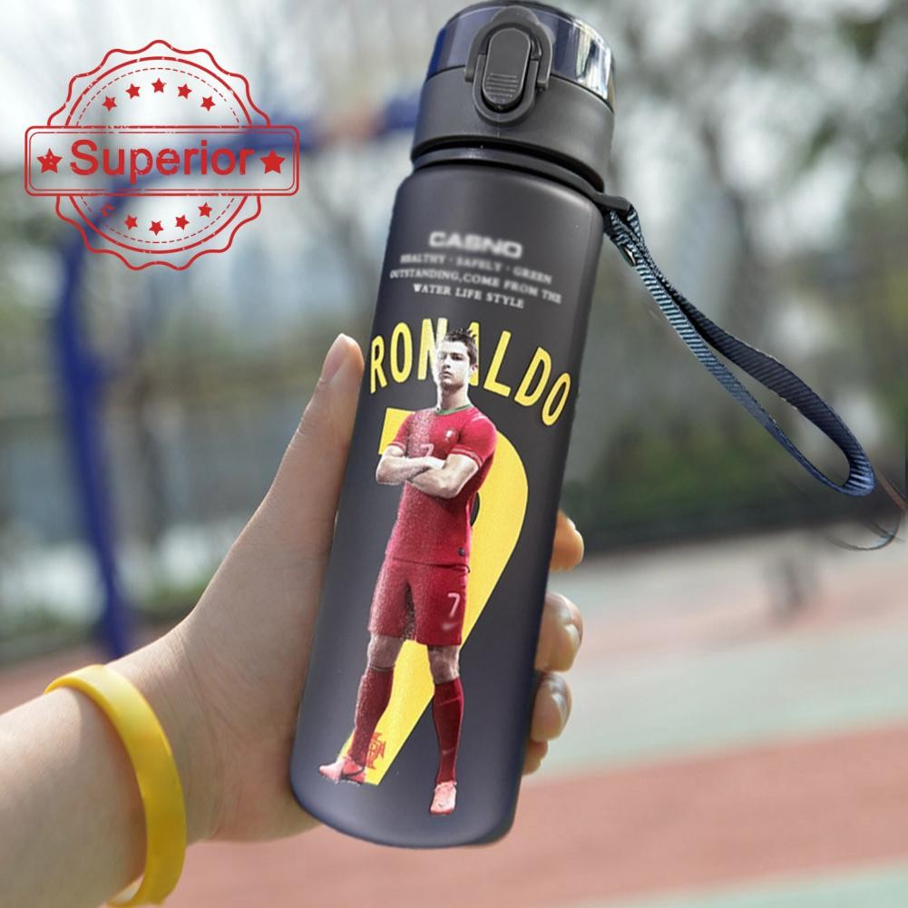Ronaldo Premium Protein Shaker Bottle - BPA-Free Sports Water Bottle & Mixer A 560ml