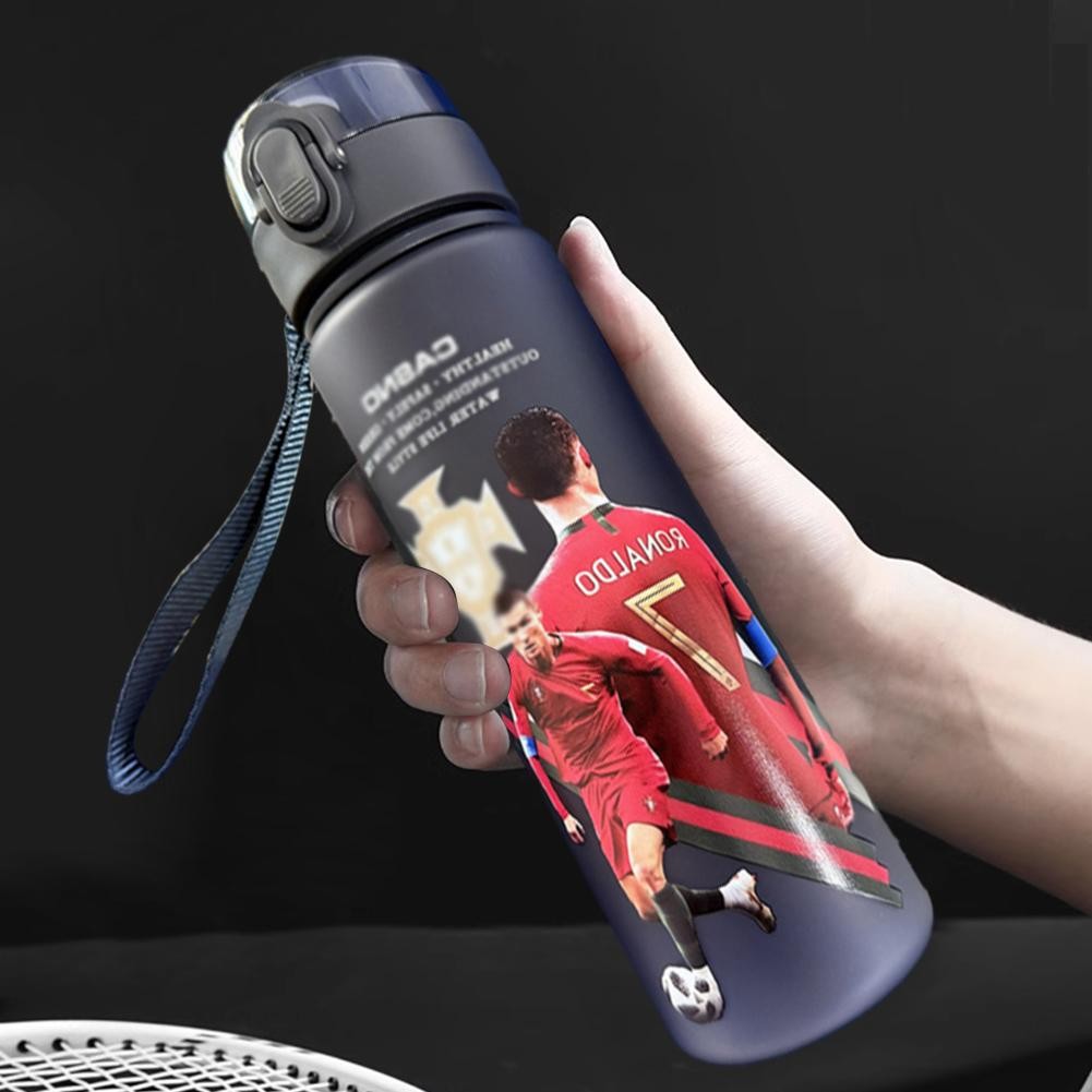 Ronaldo Premium Protein Shaker Bottle - BPA-Free Sports Water Bottle & Mixer A 560ml