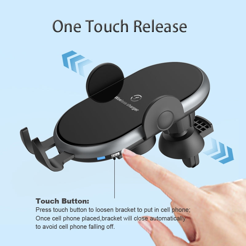Automatic Clamping Wireless Car Charger,with backlight