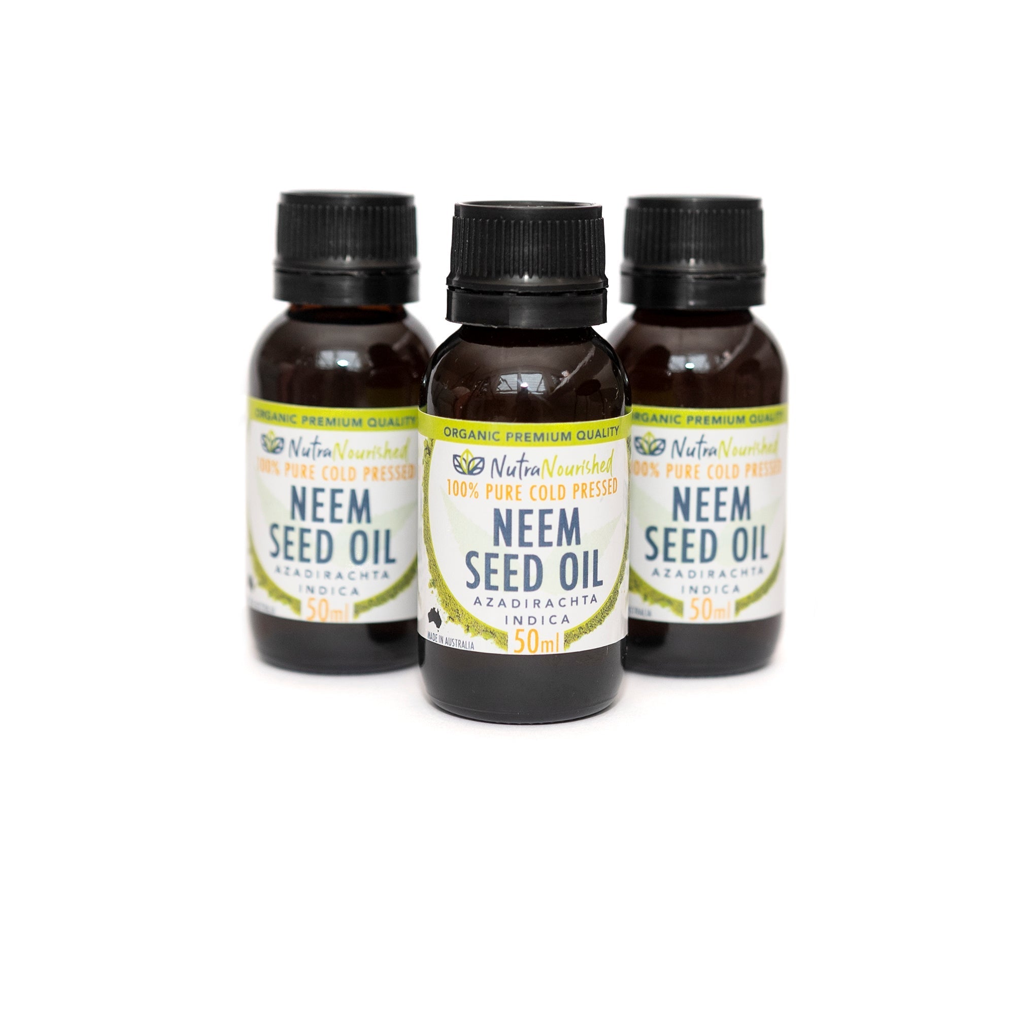 Organic Neem Seed Oil 50ml - 100% Cold Pressed Natural Skin & Hair Treatment