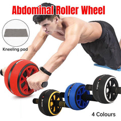Abdominal Muscle Wheel Exercise Roller Fitness Equipment for Home Gym Men Women - Yellow