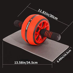 Abdominal Muscle Wheel Exercise Roller Fitness Equipment for Home Gym Men Women - Yellow