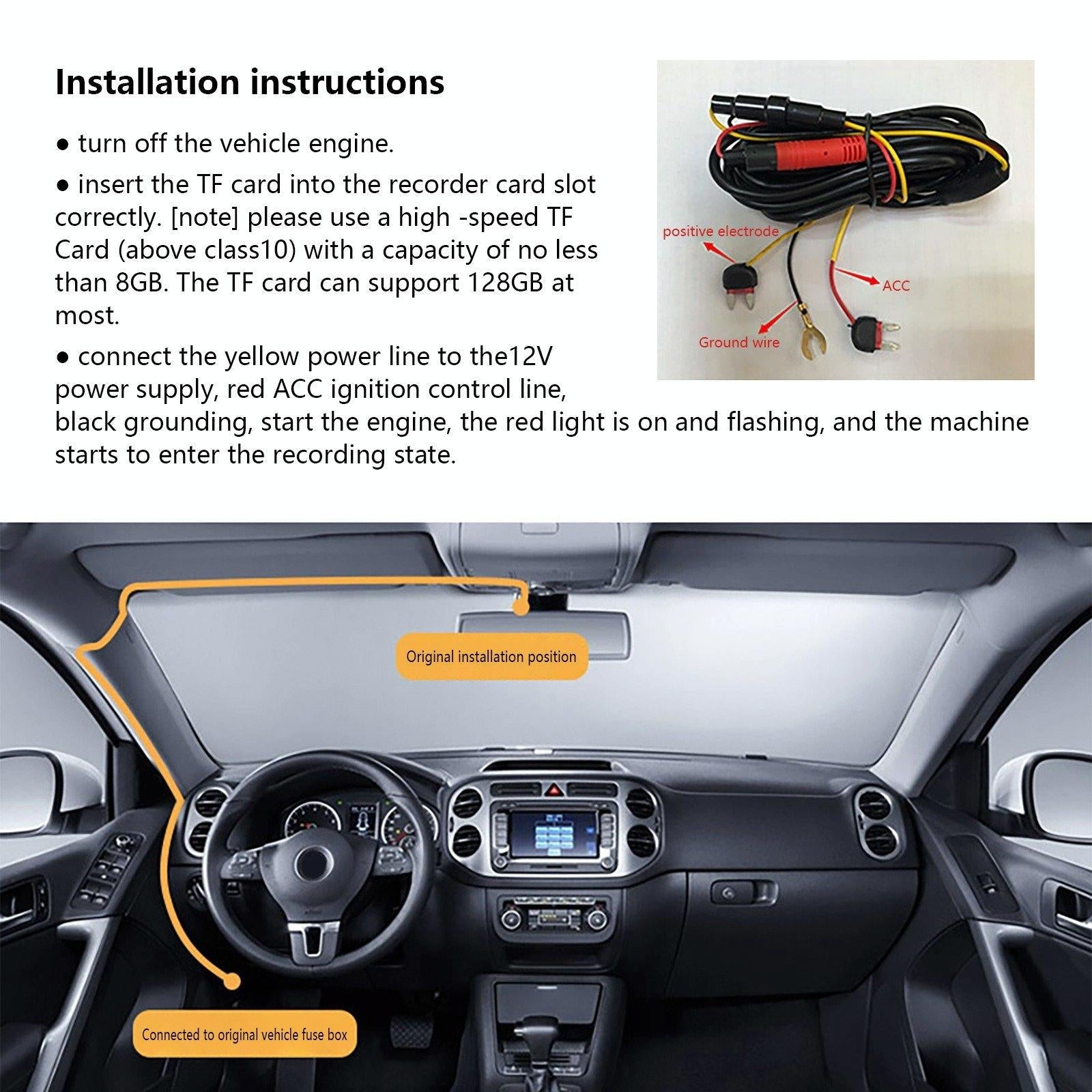 4K Ultra HD Dash Cam with WiFi, Night Vision, Motion Detection & 170° Wide‑Angle Lens – Premium Vehicle Recorder
