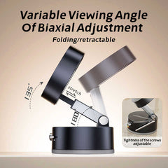 Black Magnetic Phone Mount for Cars and Home, 360° Rotating Magnetic Stand with PC Mirror Sticker