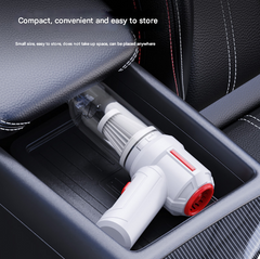3-in-1 Car Vacuum Cleaner with Blowing, Suction, and Dust Extraction - 2 x 2000mAh Rechargeable Batteries, Includes Floor Brush and Car Charger