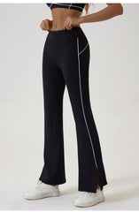 Black Flared Leggings & Sports Bra Set - Breathable & Stretchy Activewear for Yoga, Running & Gym Workouts Size L