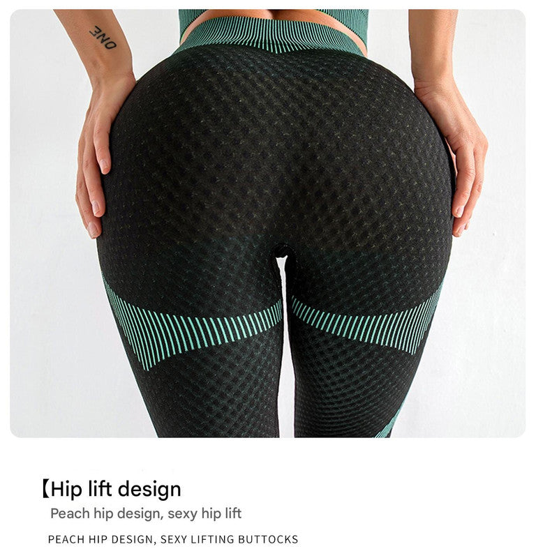 Army Green High Waist Yoga Set for Women - Sports Bra, Long Sleeve Shirt & Leggings 3-Piece Workout Set Size XXL