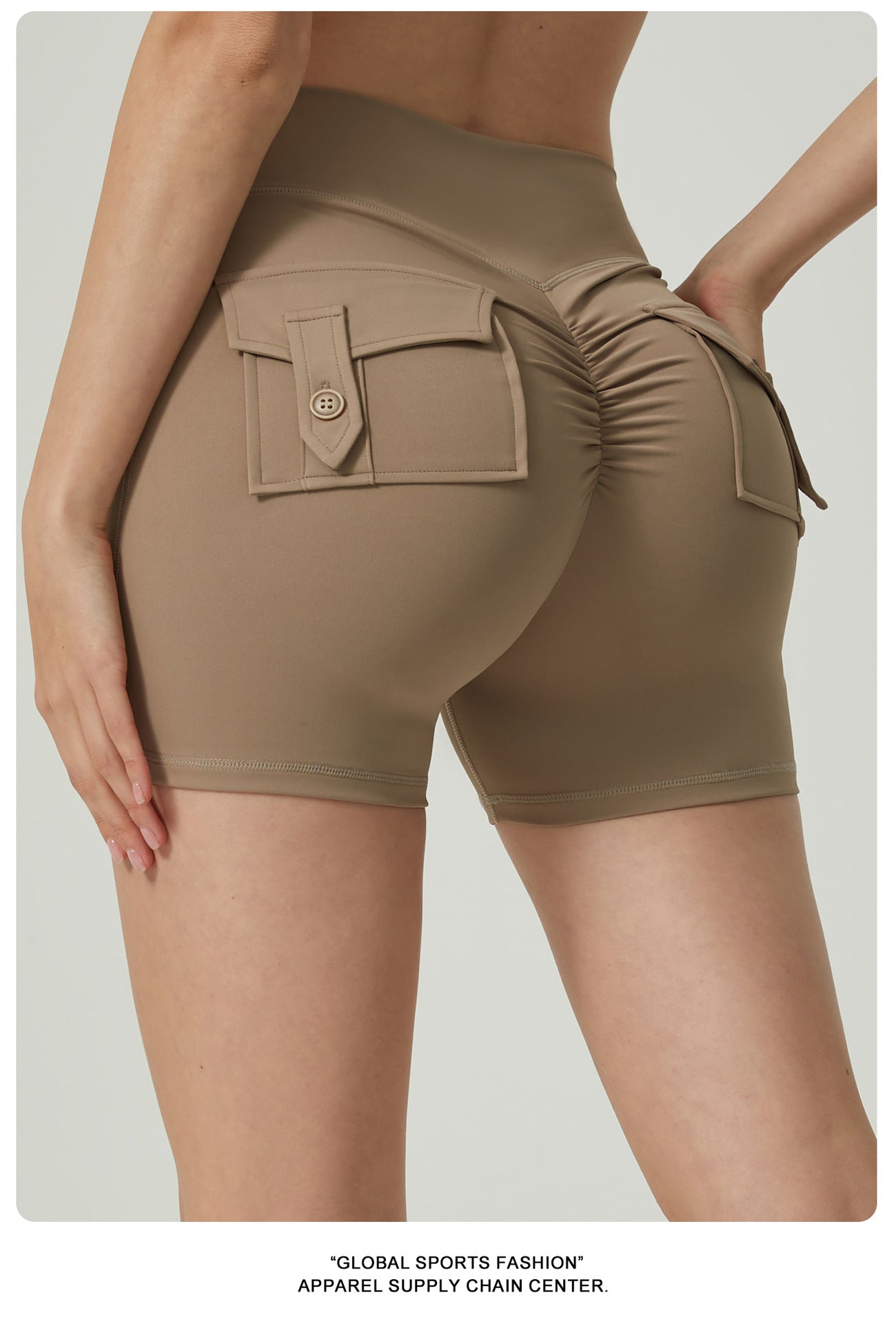 Black High-Waisted Yoga Shorts with Pockets for Women - Butt-Lifting, Breathable, and Comfortable Activewear M