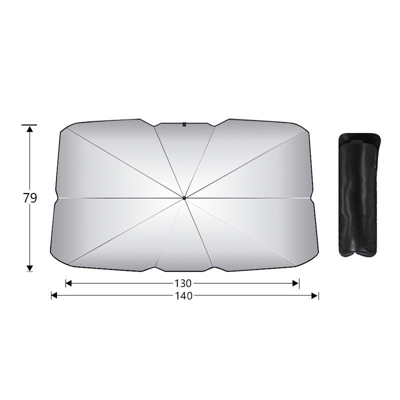 Large size Foldable Car Windshield Sun Shade Umbrella - Ultimate UV & Heat Blocker for Interior Protection
