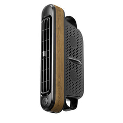 Black and Wood grain pattern Car Seat Back Headrest Fan USB Powered Dual Turbine Bladeless Cooling Fan with 3 Speeds