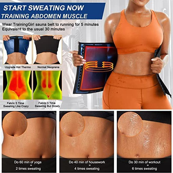 Silver Ion Sauna Waist Trainer for Women - 2-in-1 Zipper & Hook Sweat-Wicking Sports Girdle, Postpartum Fitness Shapewear
