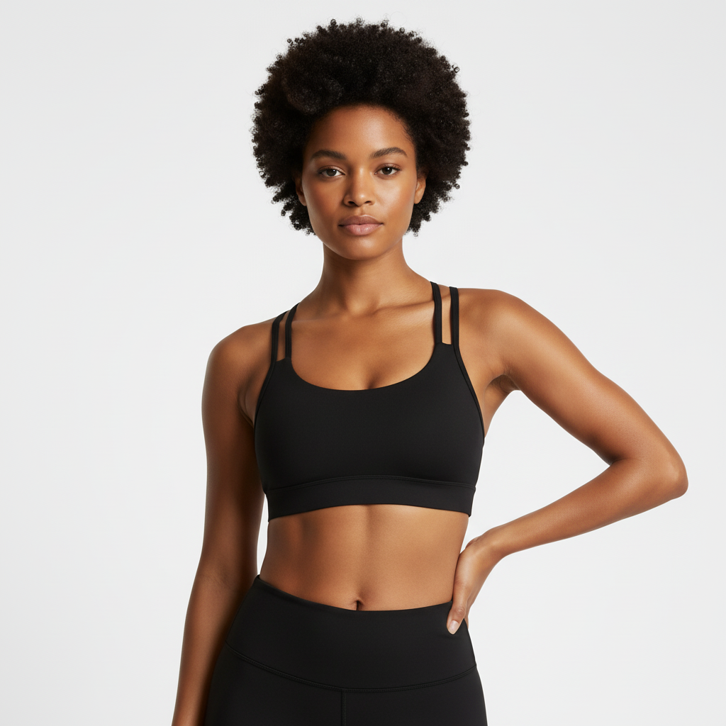 S Size White Elegant Sexy Criss-Cross Back Sports Bra for Women - High Support & Anti-Shock, Wire-Free Yoga Crop Top with X-Shape Fine Strap