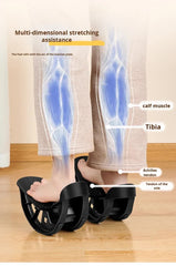 2 PCS Foot Rocker Calf Stretcher - Ankle & Lower Leg Stretching Board for Plantar Fasciitis & Achilles Relief - Anti-Slip Balance Wedge for Home & Office - Heavy Duty Black