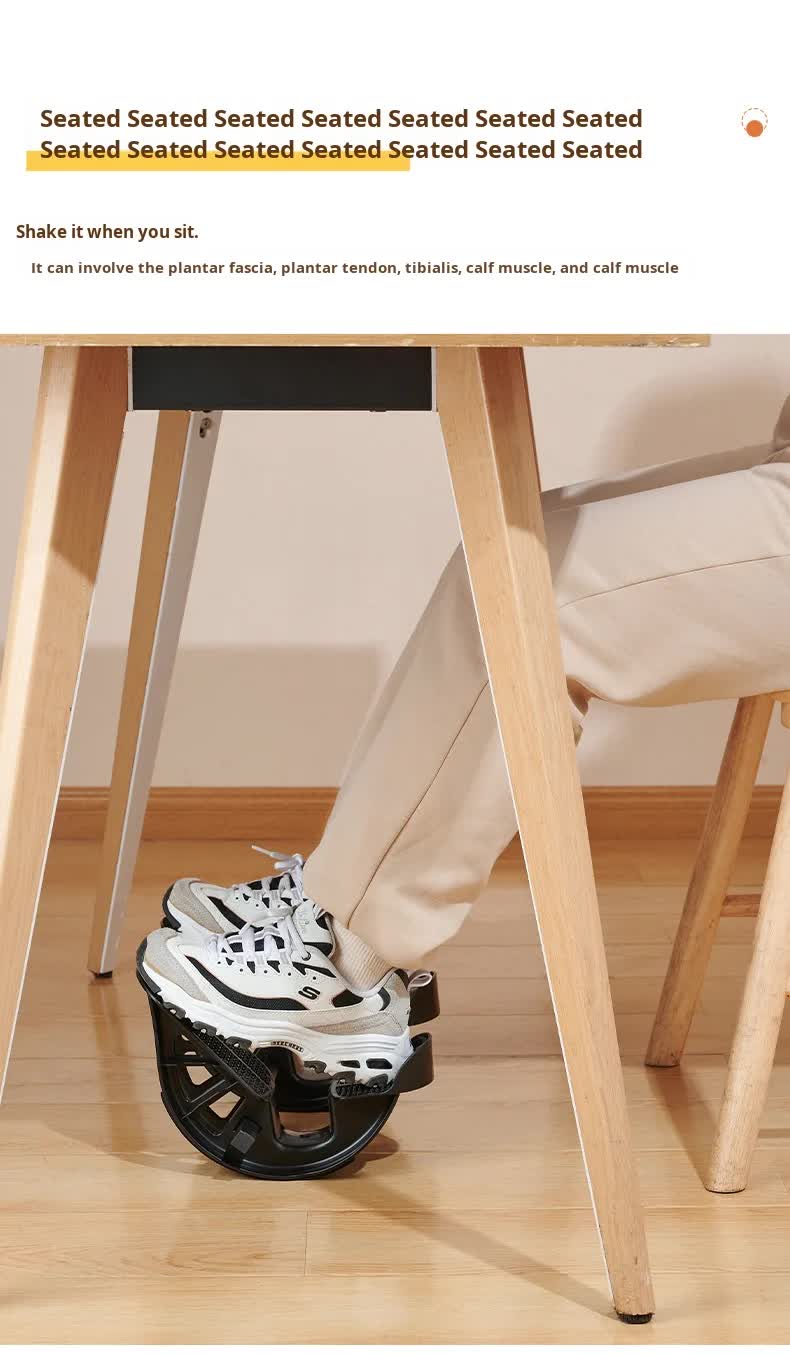 2 PCS Foot Rocker Calf Stretcher - Ankle & Lower Leg Stretching Board for Plantar Fasciitis & Achilles Relief - Anti-Slip Balance Wedge for Home & Office - Heavy Duty Black
