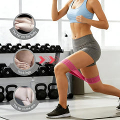 2-Pack Pink 12-Loop Numbered Yoga Stretch Strap(4x138CM) - Durable Multi-Segment Resistance Fitness Band for Pilates & Gym