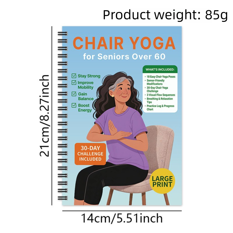 (Edition-C)Chair Yoga for Weight Loss Guide for Seniors - Portable & Easy-to-Follow Wellness Workout for Gentlely Fat Burning & Muscle Toning