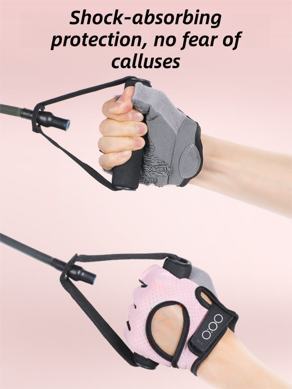 Pink Heavy-Duty Unisex Gym Training Gloves with Integrated Wrist Support - Breathable Anti-Callus and Anti-Slip Weightlifting & Pull-Up Guards (Size M)
